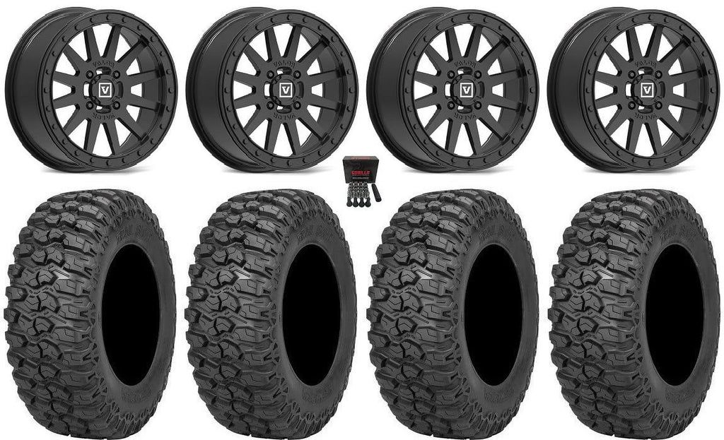 Valor V05 Beadlock 14" Wheels Black 30" Trail Saw 2.0 Tires Polaris   1000 /   / Ranger  900/1000