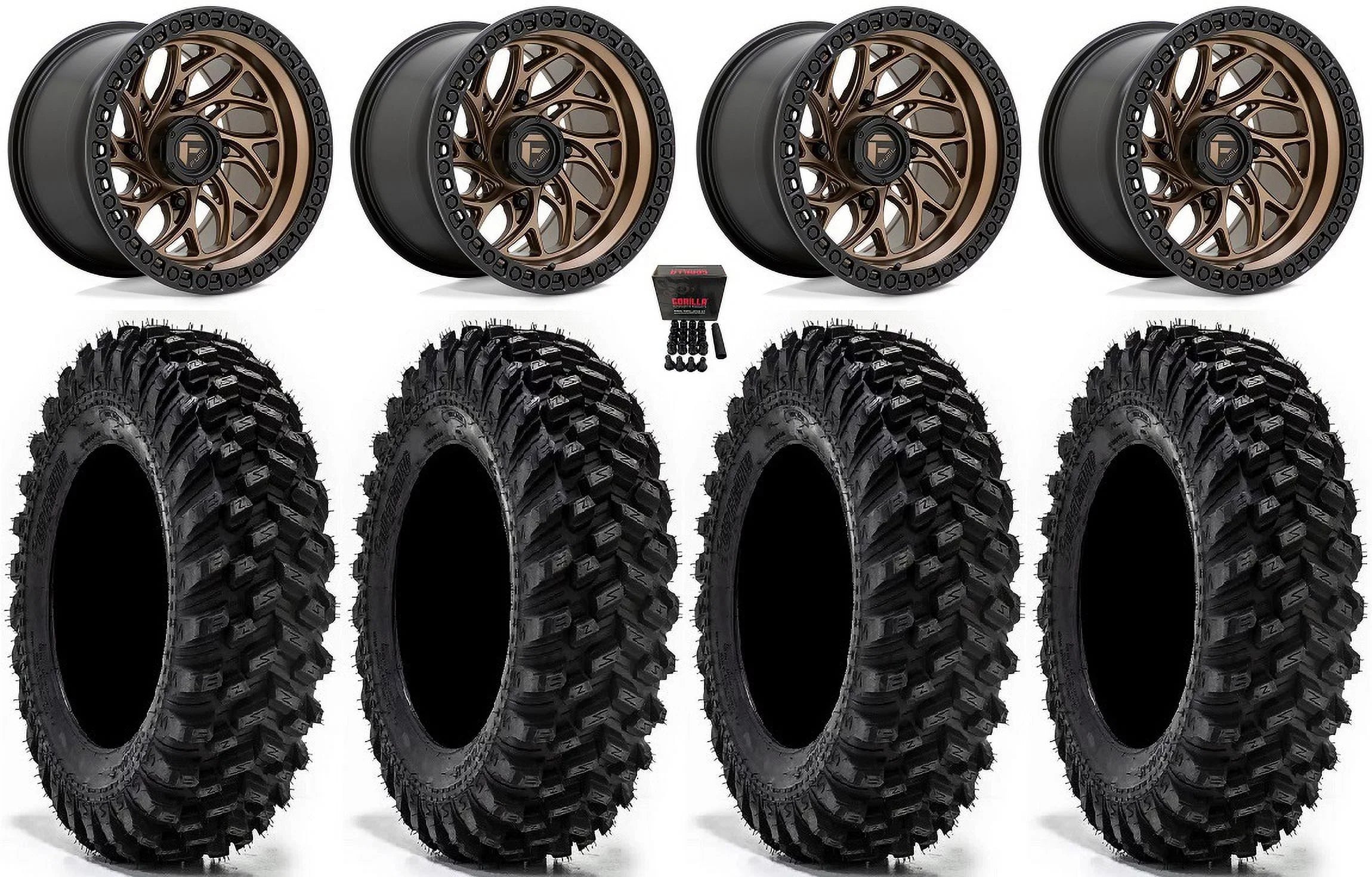 Fuel Runner 15" Wheels Bronze 32" Warrior  Sticky Tires Polaris   1000 /   / Ranger  900/1000