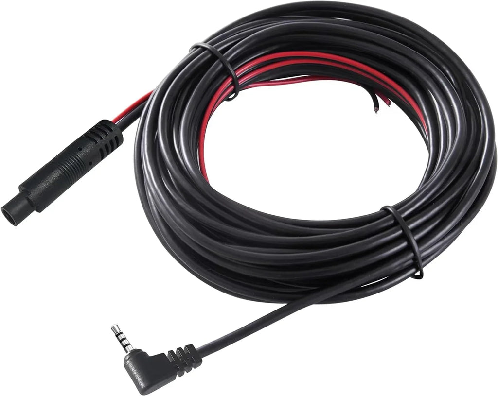 Dash Cam Rear View Camera Cable,(35Ft 4P) Pure Copper Thicker Shield 2.5mm to 4Pin Mirror Dash Cam Rear Camera