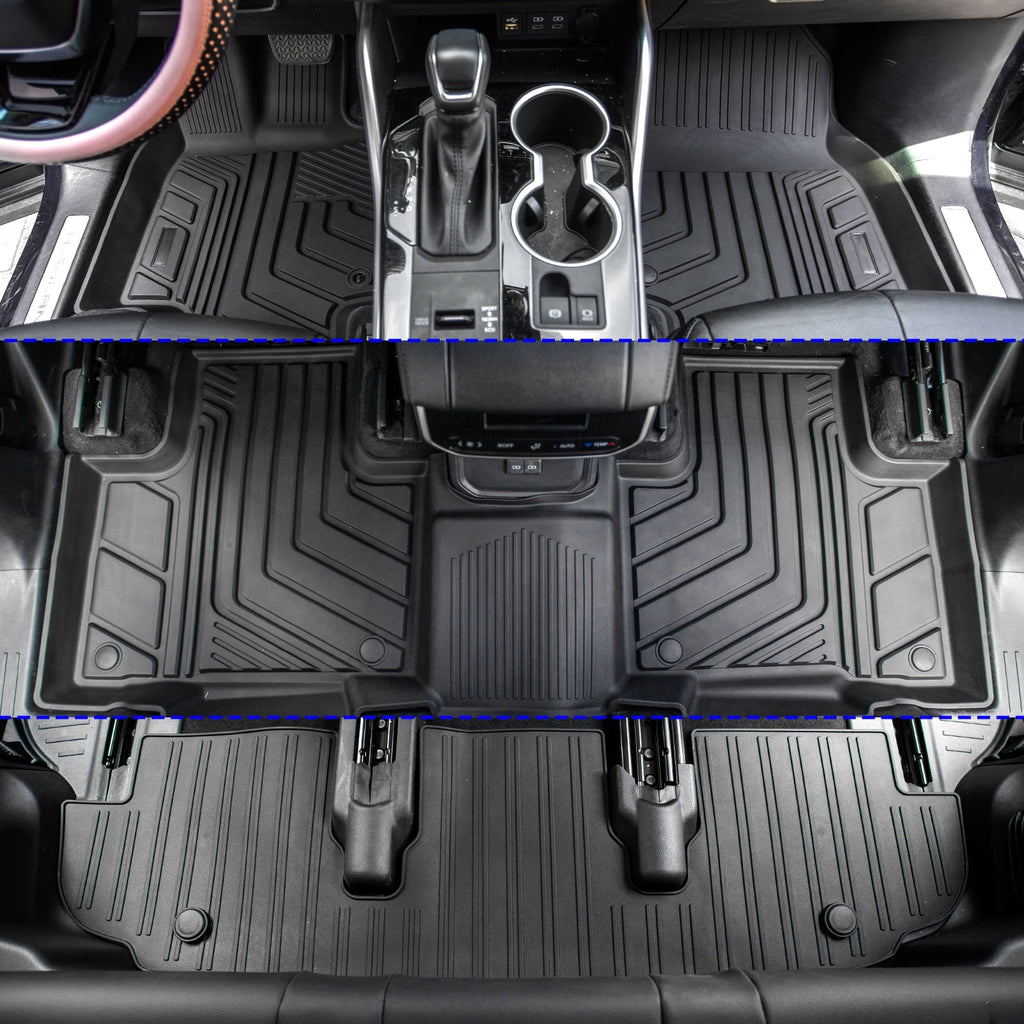 Fit 2020-2024 Toyota Highlander Floor Mats Trunk Mat Cargo Liner 2023 7 Seats Highlander Accessories