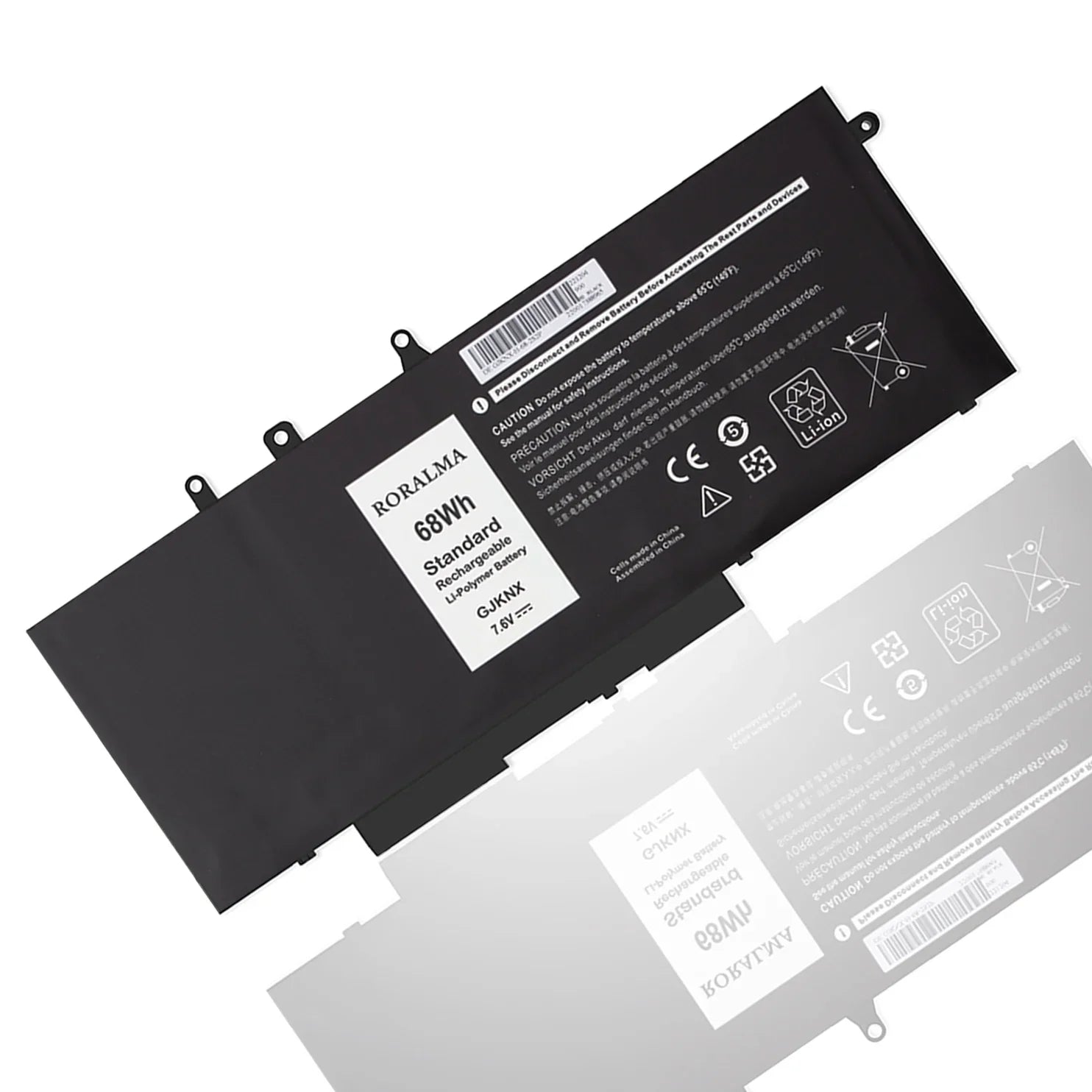 Laptop Battery 68Wh for Dell Latitude 5480 5580 5280 5288 5488 5590 5591 5490 5491 5495 E5480 E5580 E5490 E5590, Dell Precision 15 3520 3530 Series Notebook GD1JP DY9NT 5YHR4 451-