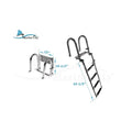 Marine City Stainless Steel Telescoping Transom 4 Step Ladder
