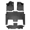 Ikon Motorsports 3D  Floor Mats Compatible With 2008-2020 Dodge Grand Caravan 2008-2016 Chrysler Town & Country Black 3D Molded All Weather Car Carpets 1st 2nd Row Front Rear Protector Liner 4PCS