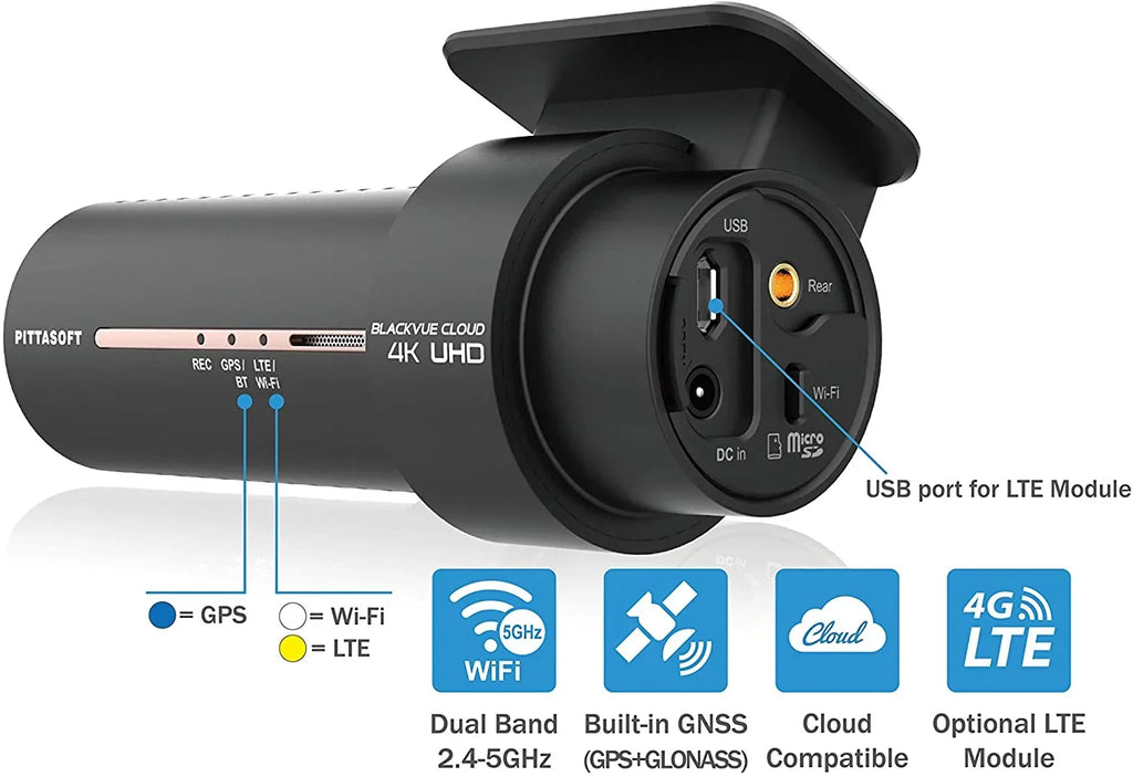 BlackVue DR900X-2CH with 32GB Microsd Card 4K  Cloud Dashcam Optional CM100  Module