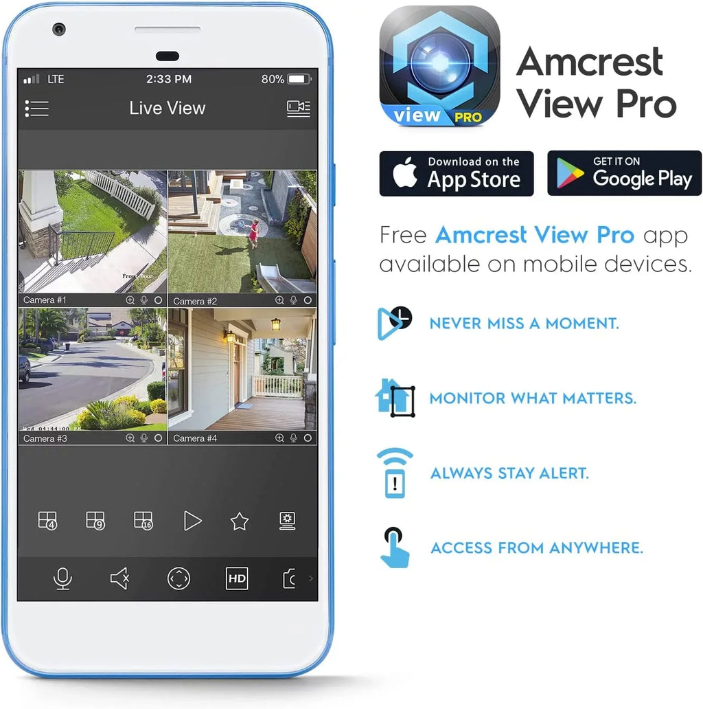 Amcrest 4K  PoE  Camera UltraHD 8MP Security Outdoor Camera,  129°, 49ft Color Nightvision, Human & Vehicle Detection, IP67 Weatherproof, 4K (3840x2160) @15fps, Black, IP8M-2796EB-