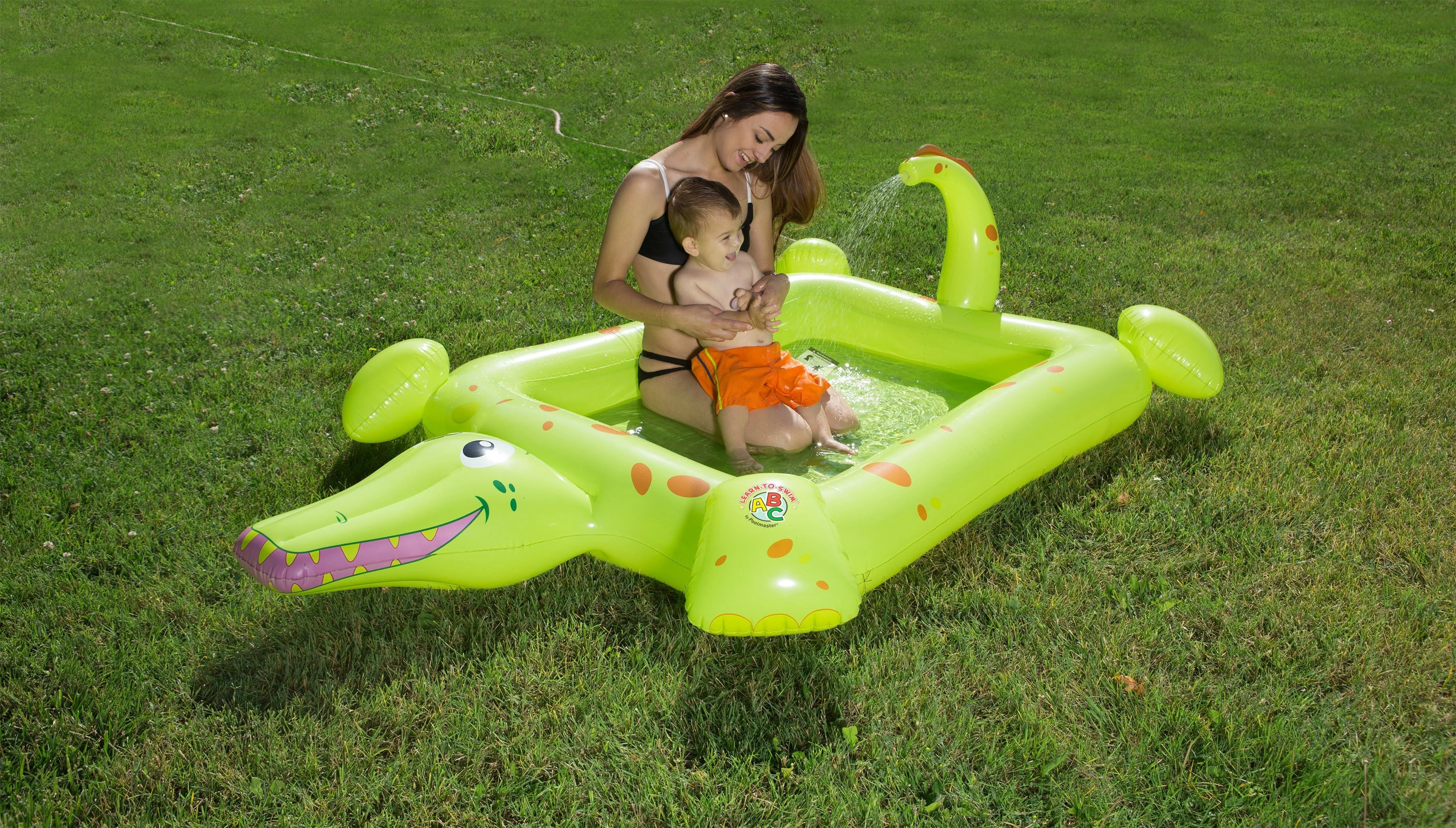 Poolmaster Crocodile Spray Inflatable Kiddie Swimming Pool