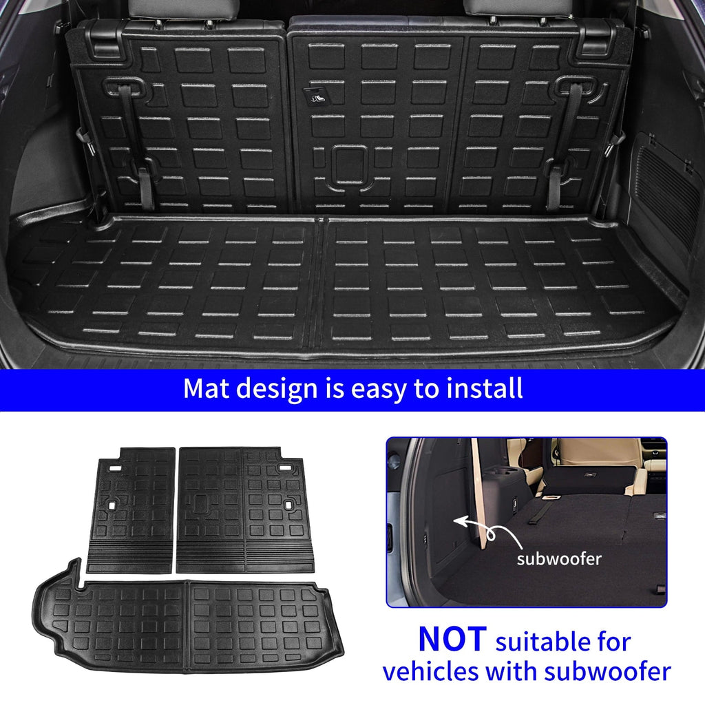 Fit 2020-2024 Toyota Highlander Floor Mats Trunk Mat Cargo Liner 2023 7 Seats Highlander Accessories