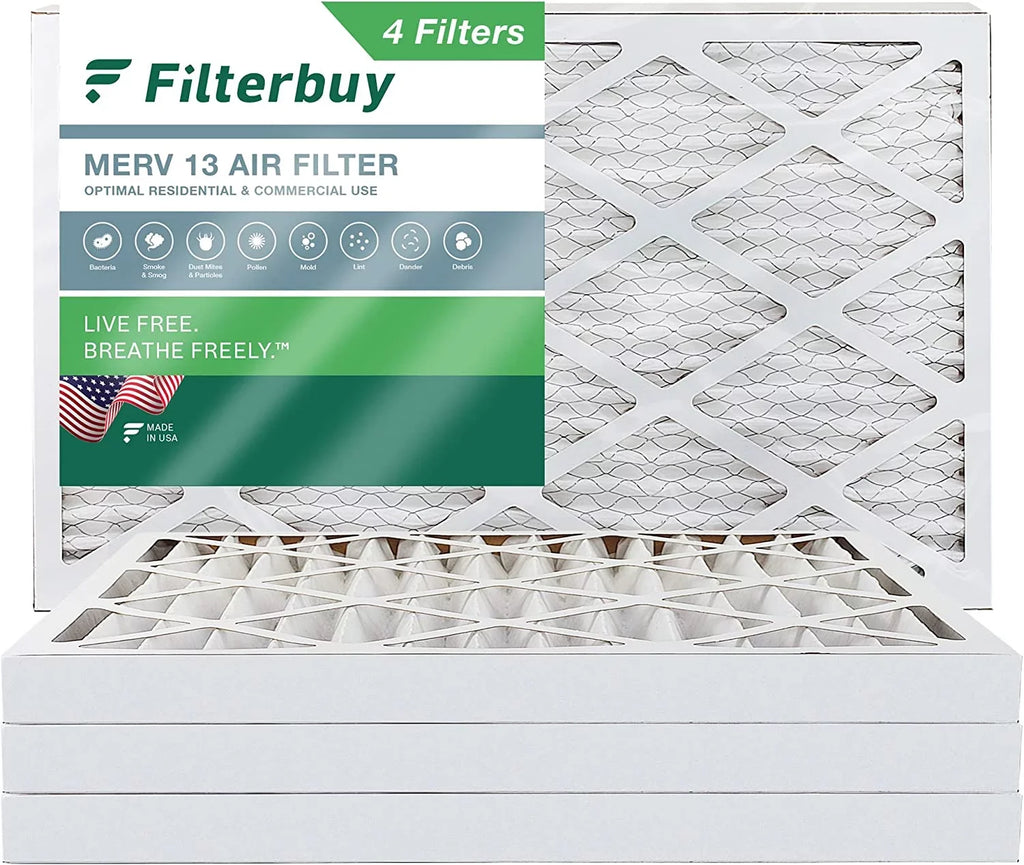 Filterbuy 12x36x2  13 Pleated   Furnace Air Filters (4-Pack)