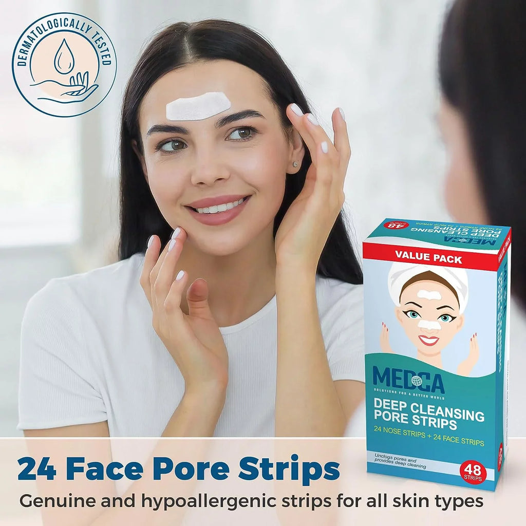MEDca Deep Cleansing Pore Strips Combo Pack, 48 Strips Sensitive Facial Cleansers