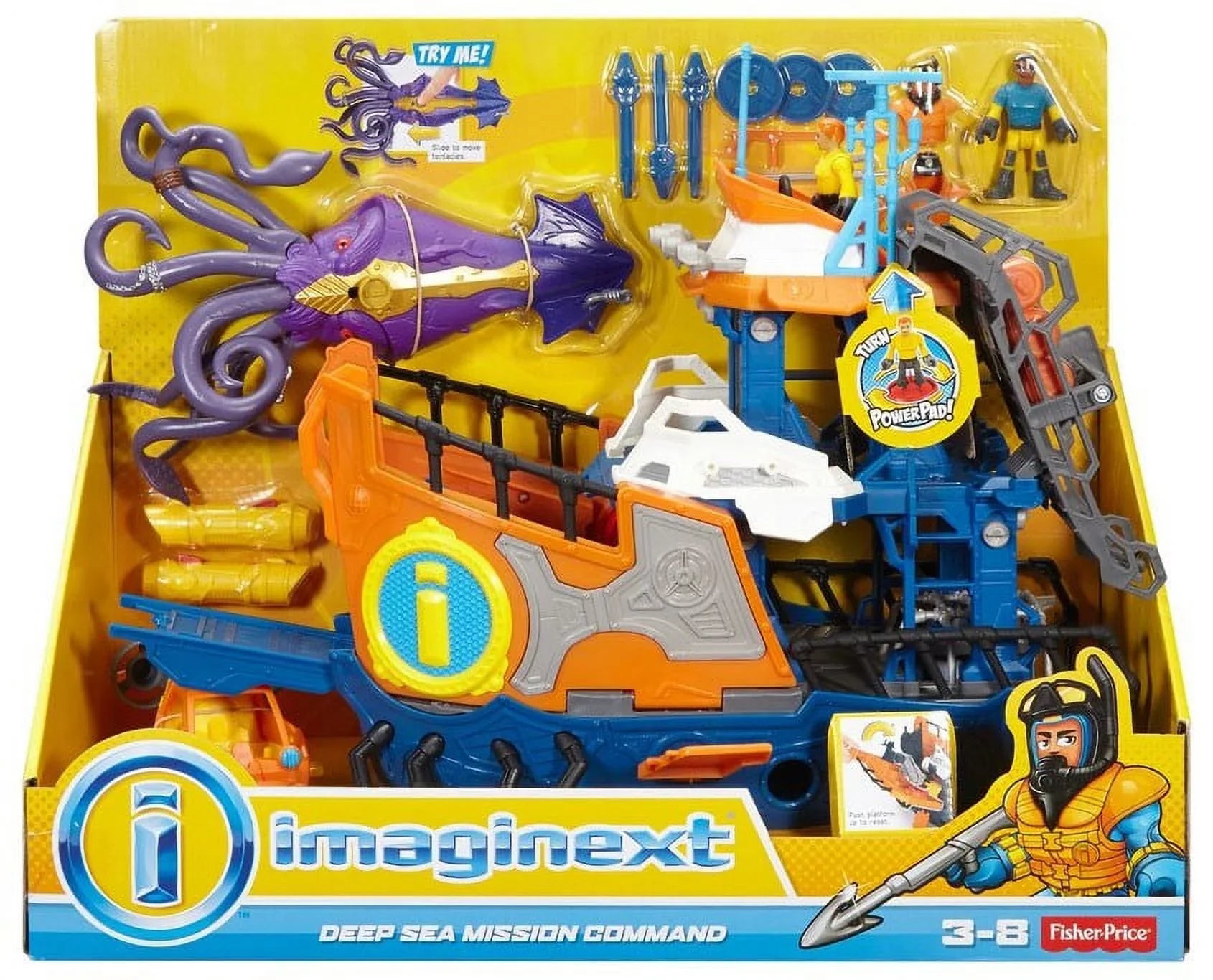 Imaginext Deep Sea Mission Command Boat DFX93