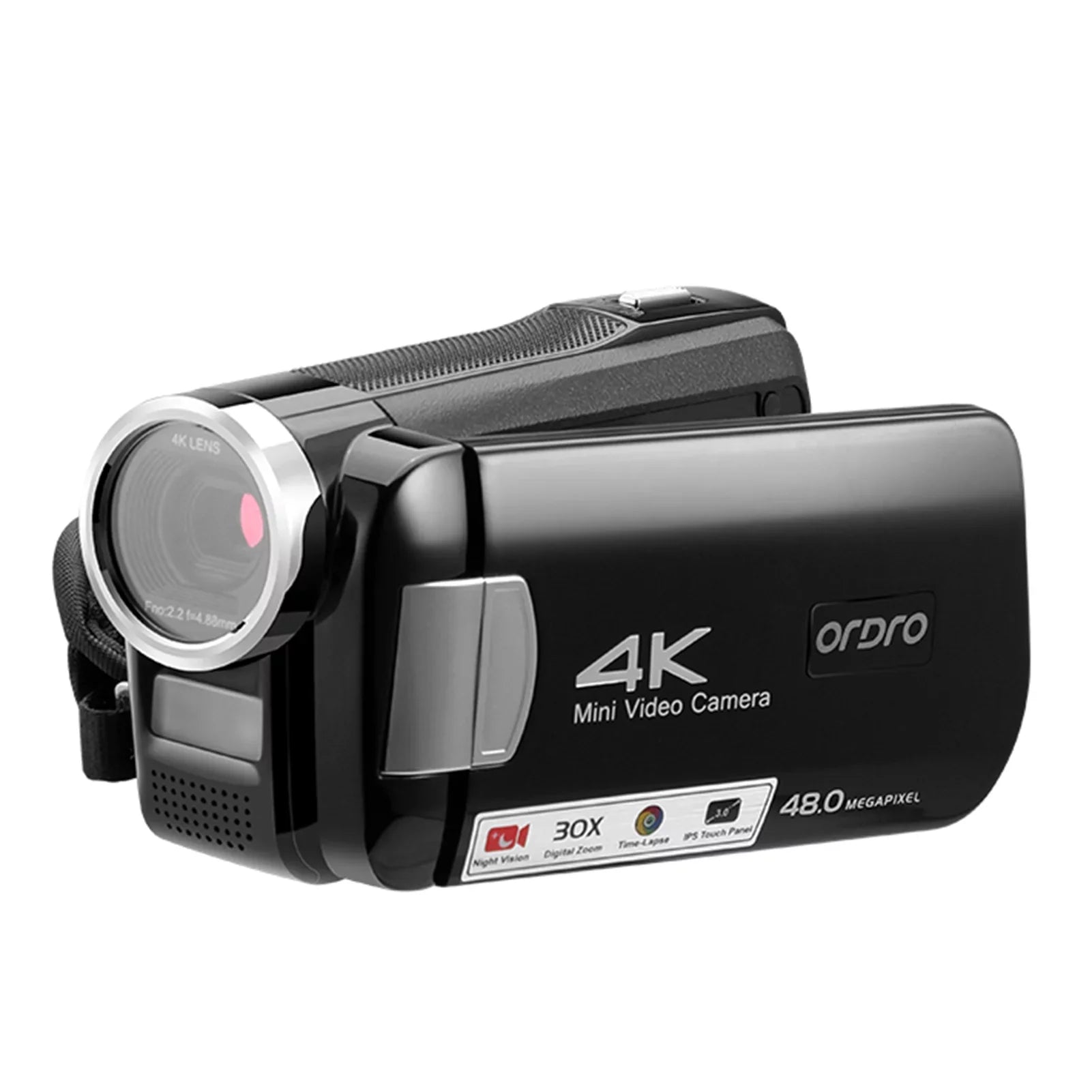 AC2 4K Digital Camcorder with 48MP, 30X Digital Zoom,  Night Vision, 3.0 Inch  Touchscreen, Battery, Remote Control, and Carry Bag Included