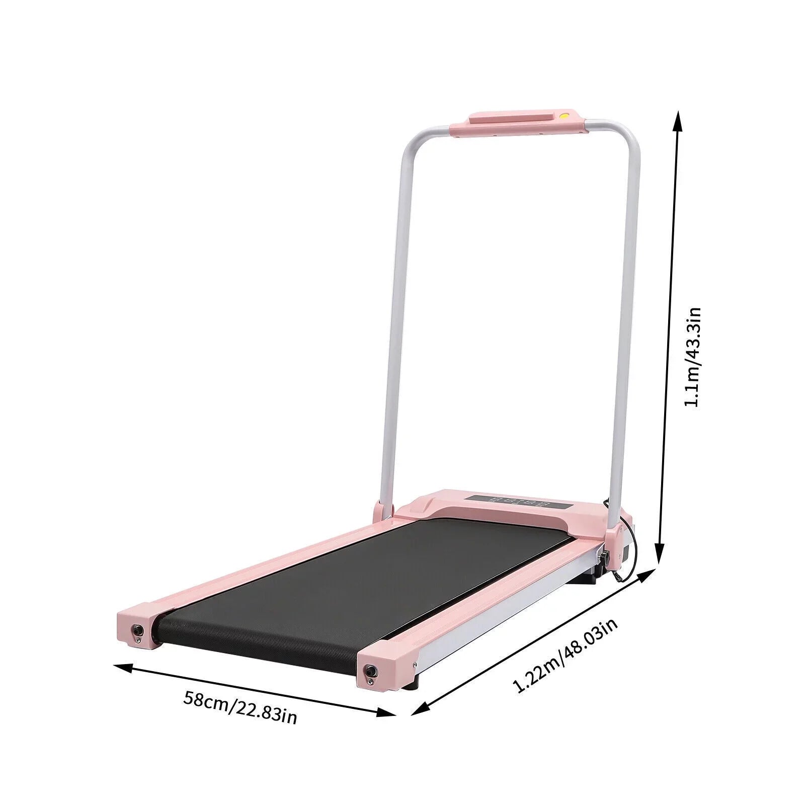 Fichiouy Folding Compact Treadmill with Remote Control  Display 220 lbs Capacity for Small Space