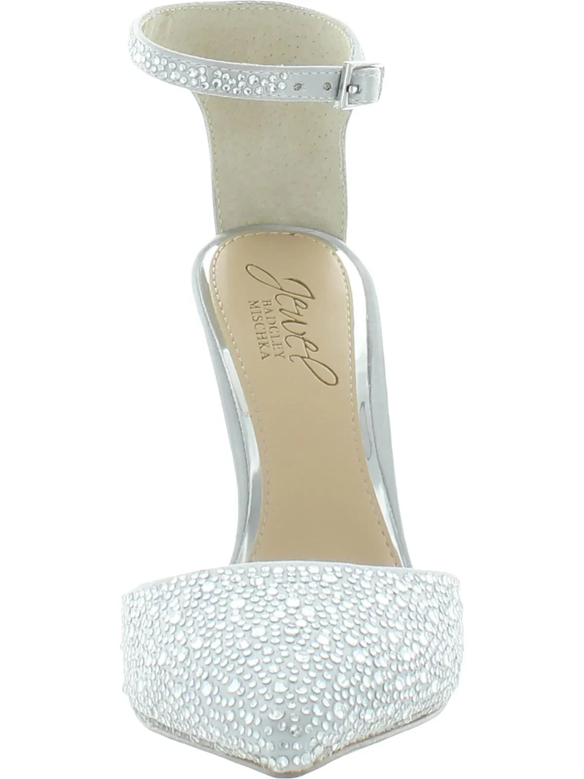 Jewel Badgley Mischka Womens Boston Satin Evening Dress Pumps