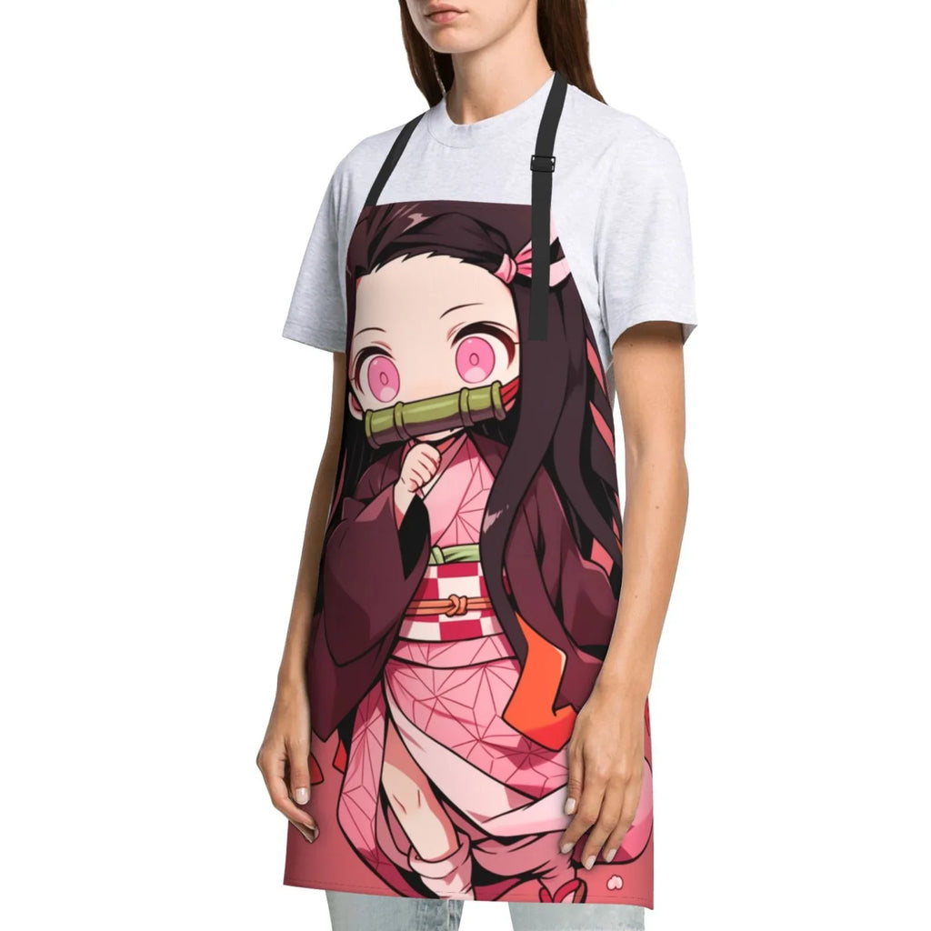 Demon Slayer Nezuko Kamado Waterproof Apron Home Decor For Kitchen/Cooking/Gardening/Painting//Baking/Chef/Craftsman
