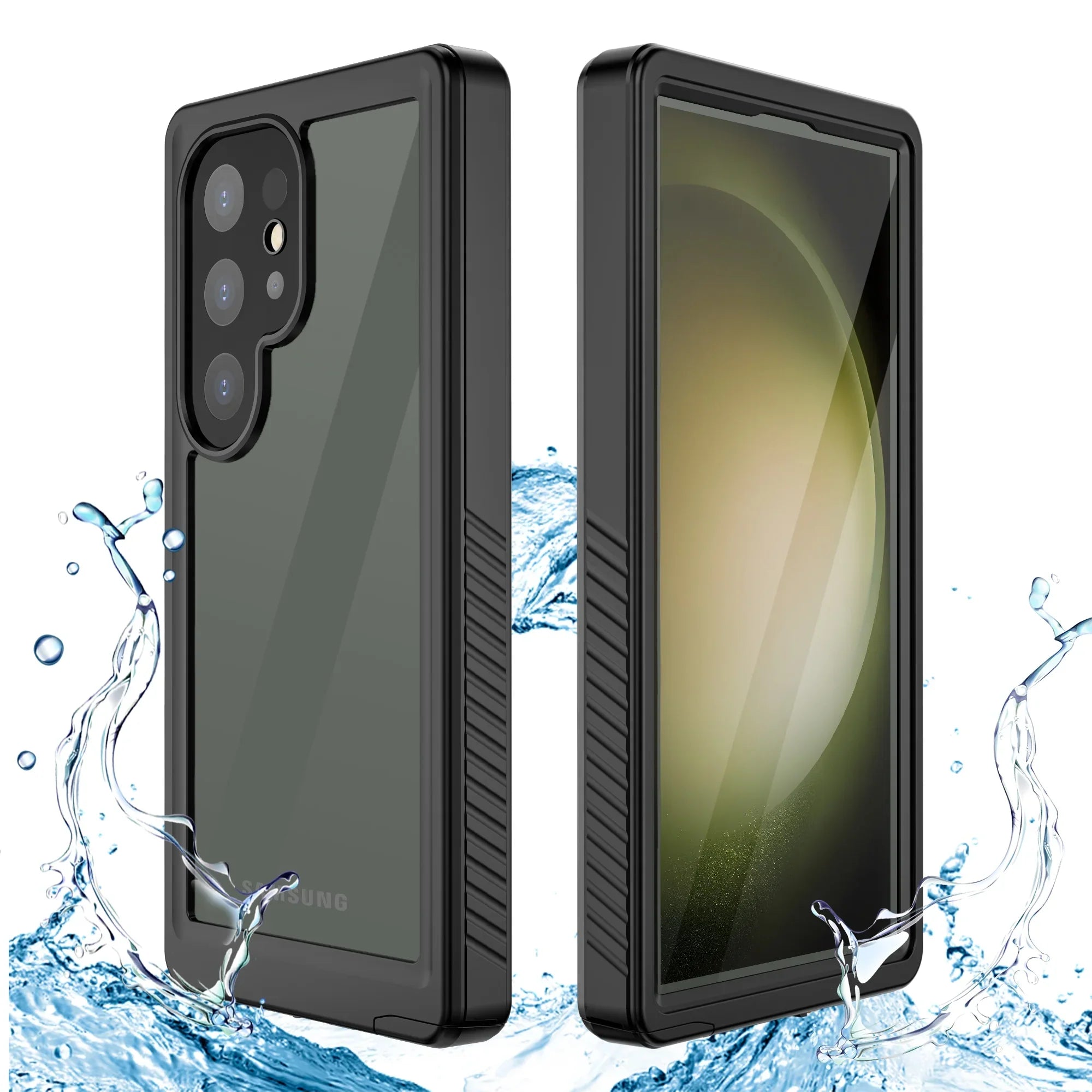Cowithday Waterproof Case for Samsung Galaxy S24 Ultra 5G Phone 2024, with Screen Protector 360° Full Body Heavy Duty Military Protection Shockproof IP68 Underwater Cover for Galaxy S24 Ultra, Black