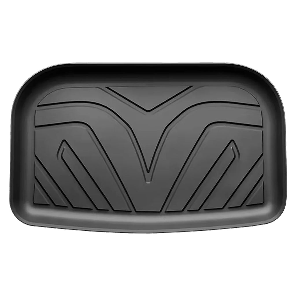 Ikon Motorsports 3D  Floor Mats + Trunk Mat Compatible with 2020-2023 Tesla Model Y, All Weather Floor Liners, Front & 2nd Row Full Set Custom Protection Heavy Duty Rear Tray Cargo Mats, Black