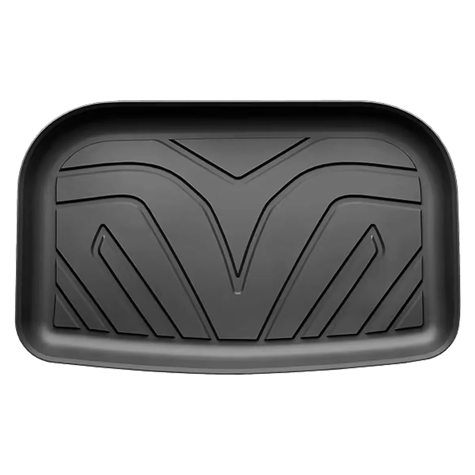 Ikon Motorsports 3D  Floor Mats + Trunk Mat Compatible with 2020-2023 Tesla Model Y, All Weather Floor Liners, Front & 2nd Row Full Set Custom Protection Heavy Duty Rear Tray Cargo Mats, Black