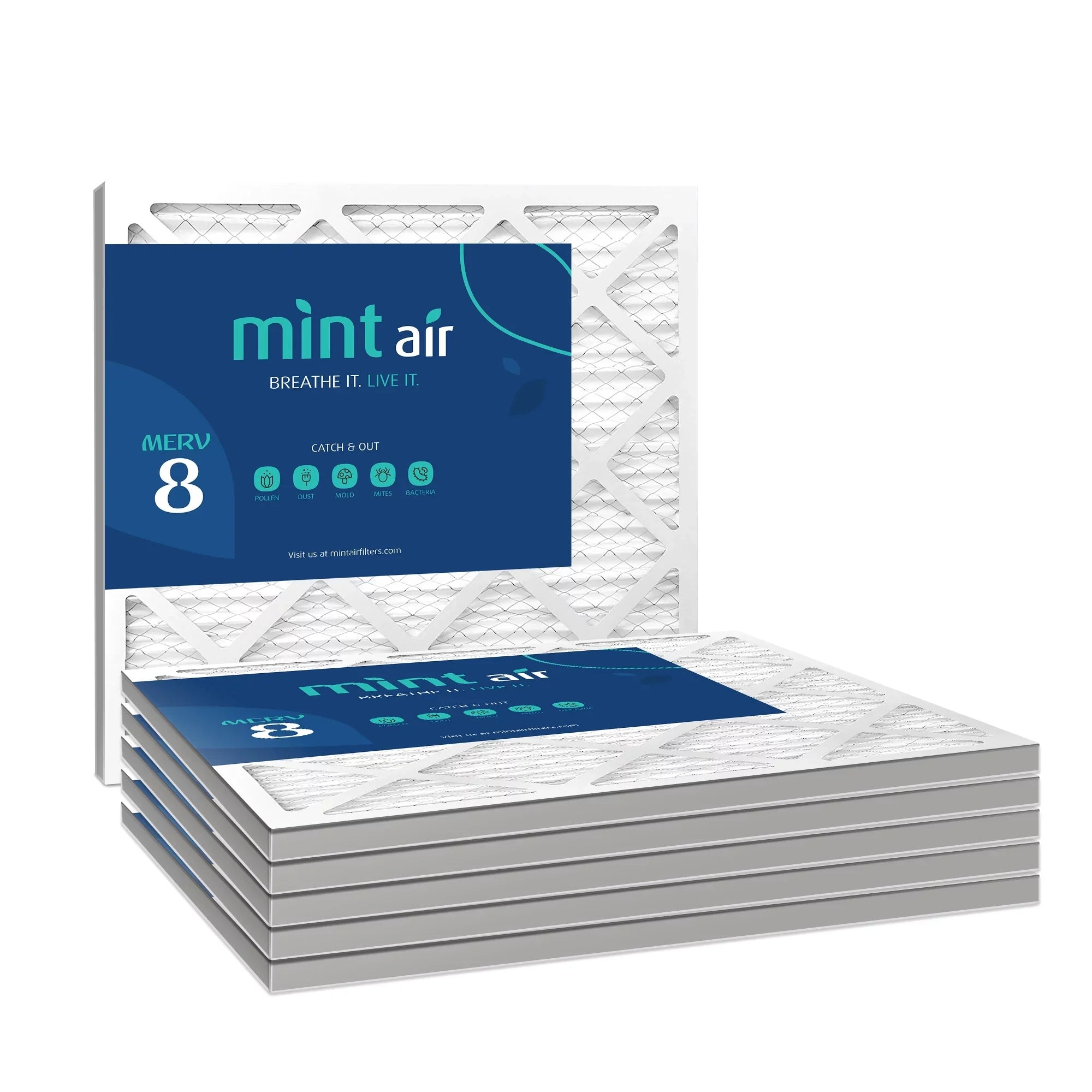 Mint Air, 16x20x1 Air Filter  8, Pleated   Furnace Filters (6 Pack)