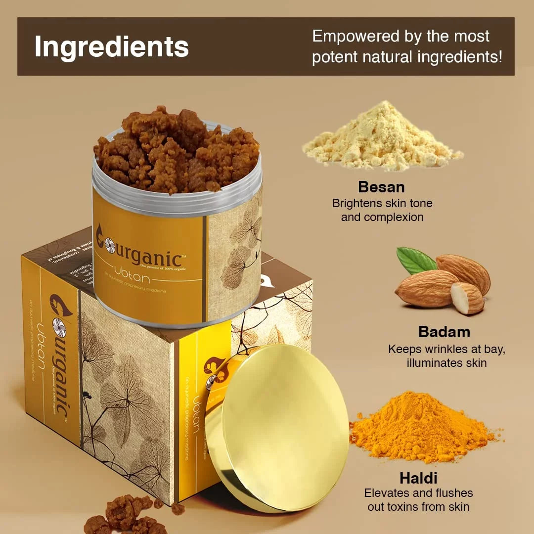 Aryanveda Ubtan for Exfoliation and Removal of Dirt and Harmful Deposits From Skin; 100gm, Pack of - 2