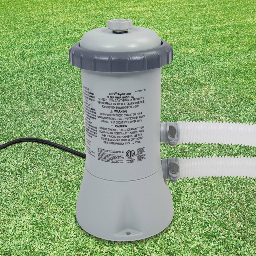 Intex 12 Foot x 30 Inches Pool with Intex 530  Pool Cartridge Filter Pump