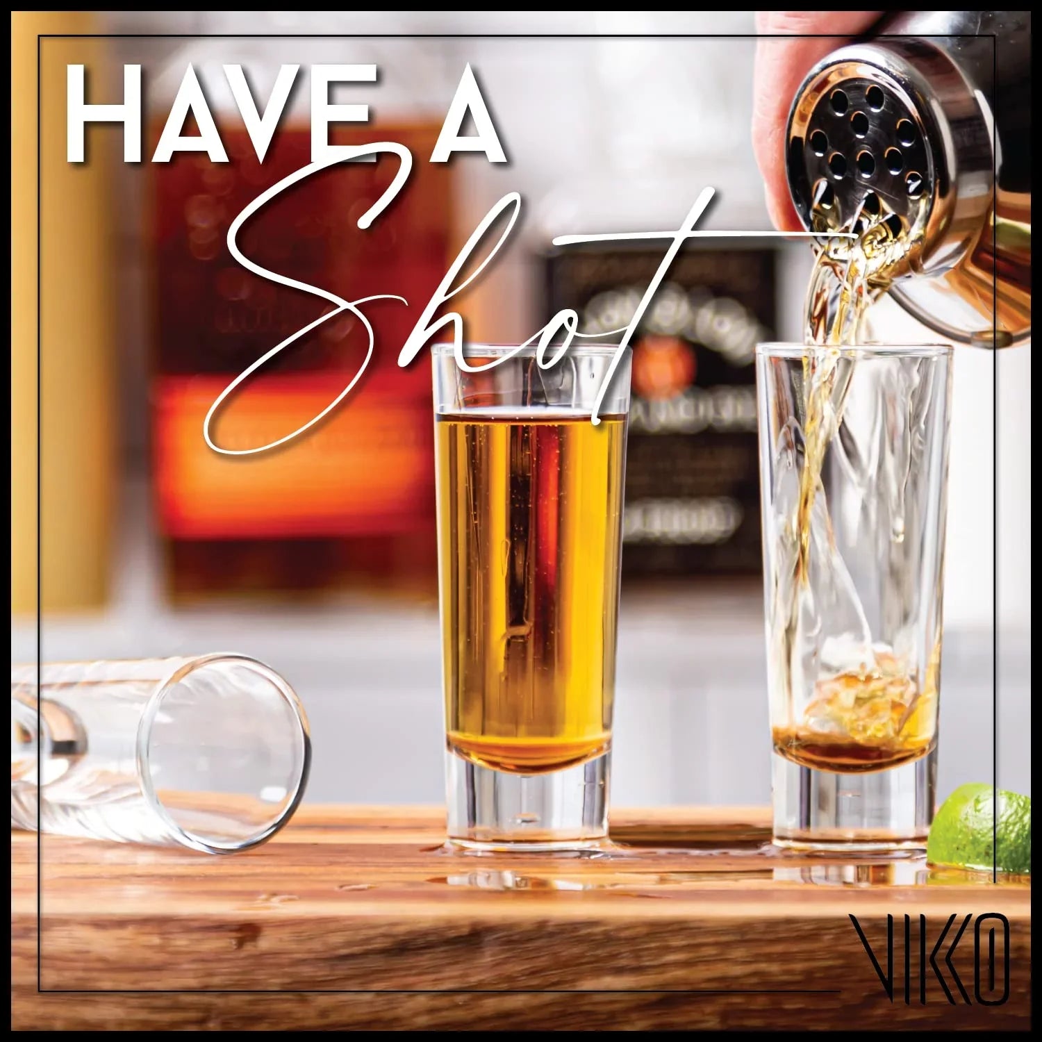 Vikko 2.2 Ounce Shot Glasses, Set of 6 Small Liquor and Spirit Glasses, Durable Tequila Bar Glasses For Alcohol and Espresso Shots, 6 Piece Shooter Glass Set (Niki)