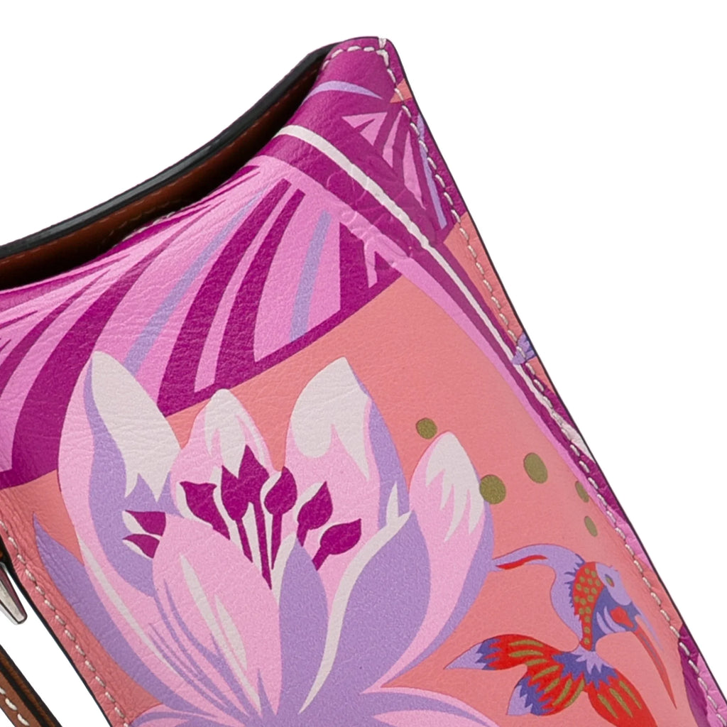 Pre-Owned Authenticated Loewe x Paulas Ibiza Waterlily Gate Pocket Crossbody Calf Leather Pink Crossbody Bag Unisex (Good)