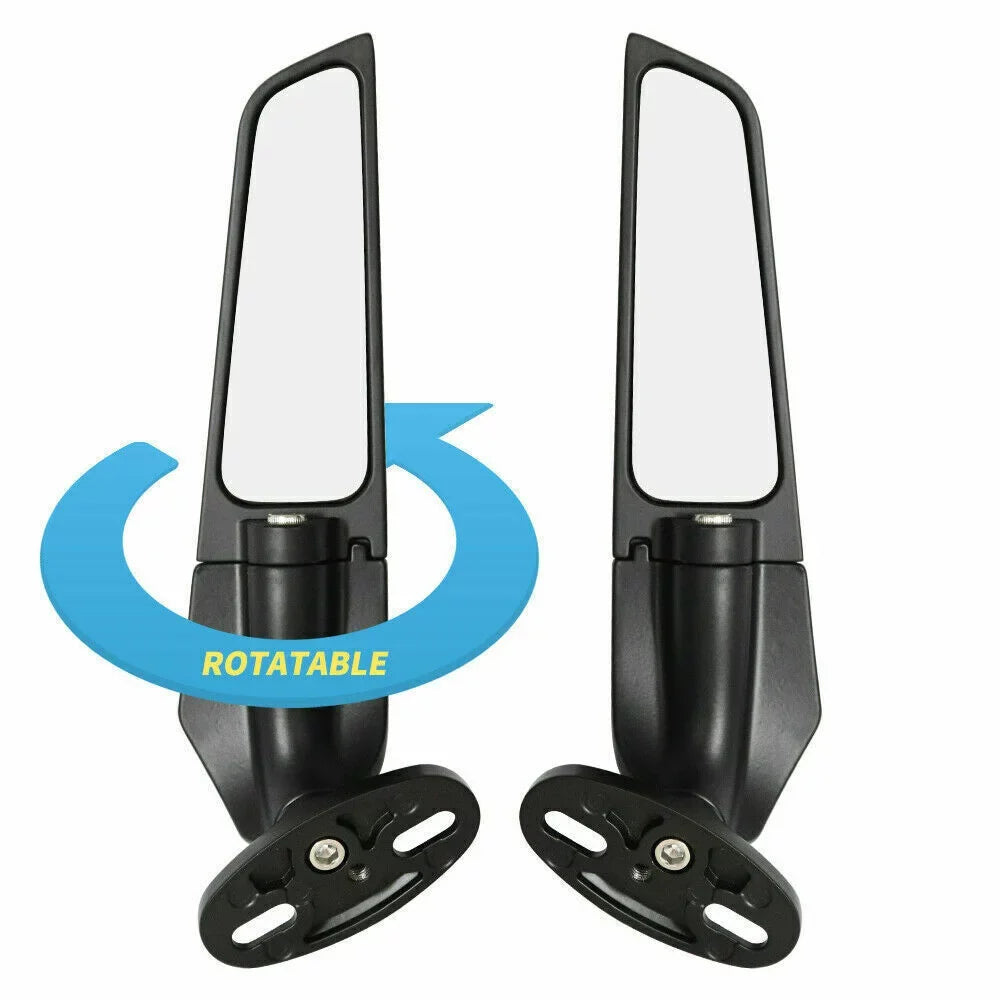 JahyShow Motorcycle Wind Swivel Stealth Wing Rear View Side Mirror For Yamaha  R25 R3