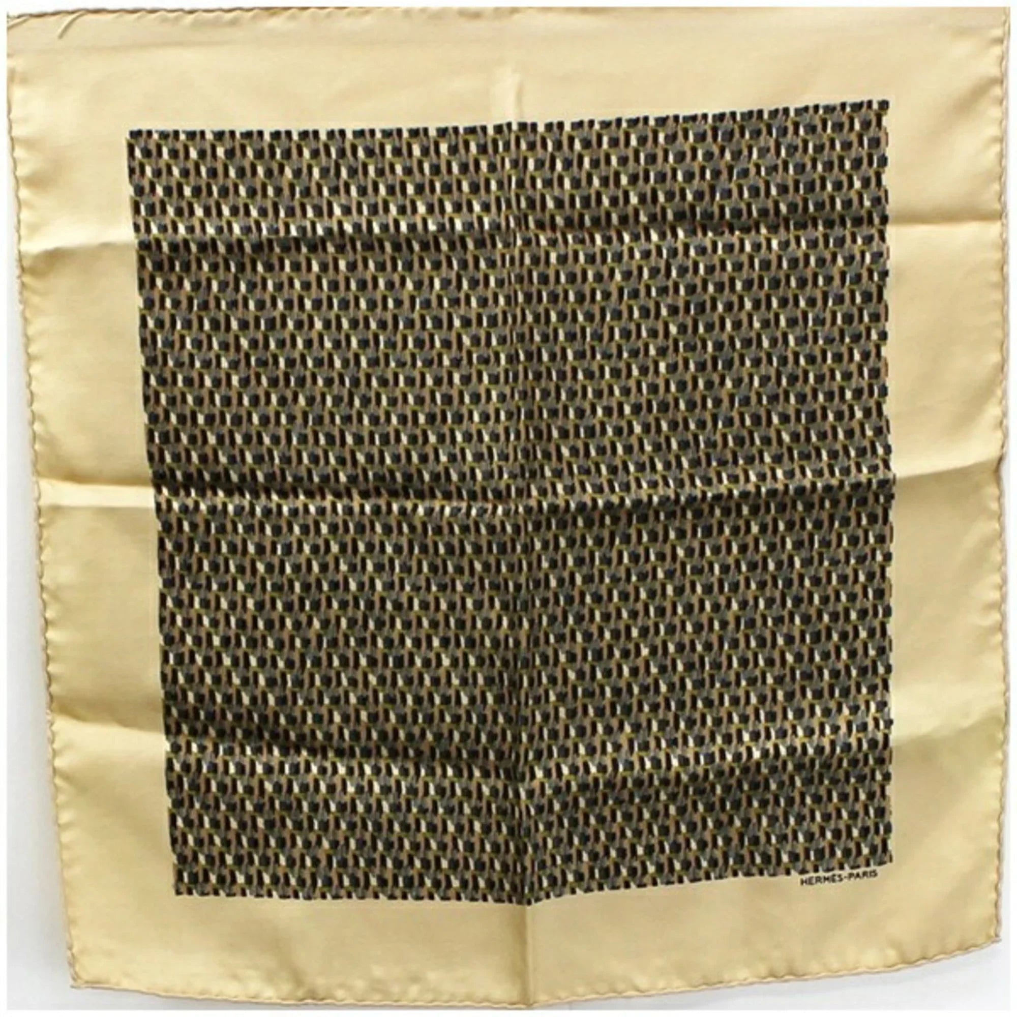 Pre-Owned Hermes Scarf Muffler Carre 45 Gaurosh Beige  Women's (Good)
