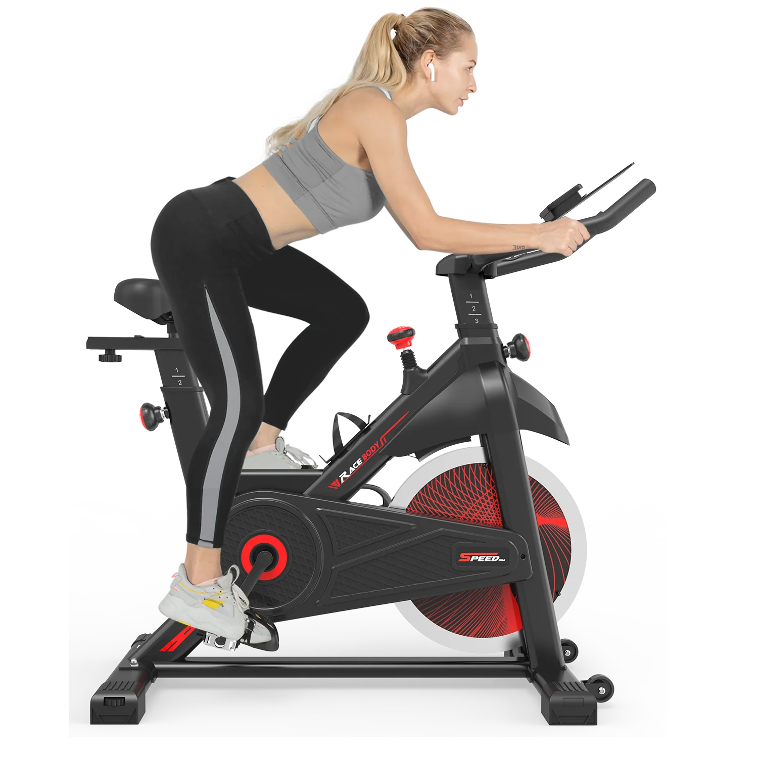 Cycling Exercise Bike Stationary, Home Gym Workout Fitness Bike with Comfortable