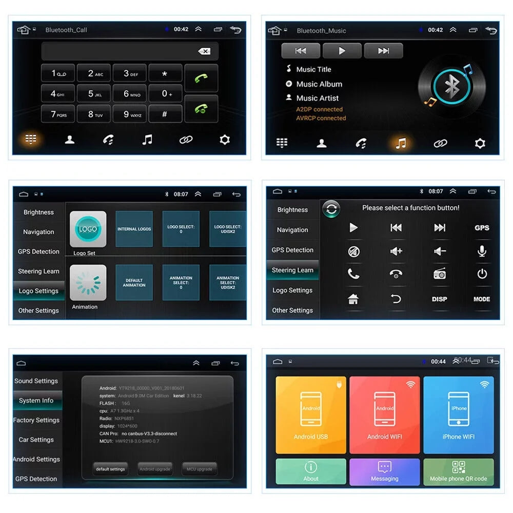 kydely  10 Inch On-Board Android 9.1  Wifi Dual Din Touch Screen Player Navigation