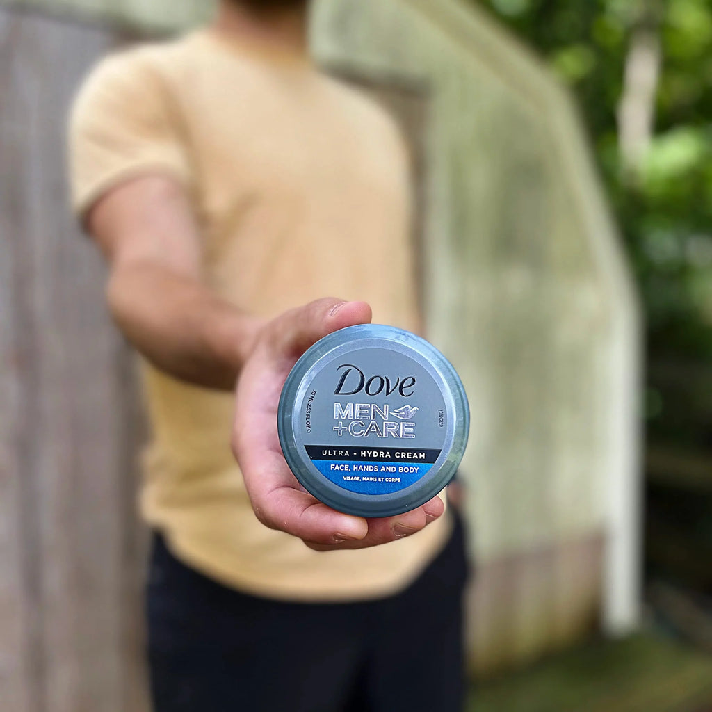 Dove Men+Care Ultra Hydra Cream, Face, Hands And Body Care, All Skin Types, 6 Pack Of 2.53 Oz Each.