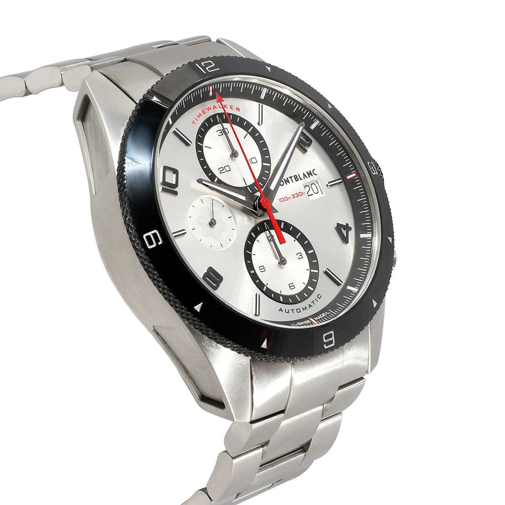 Montblanc Timewalker 116099 Men's Watch in  Stainless Steel Pre-Owned