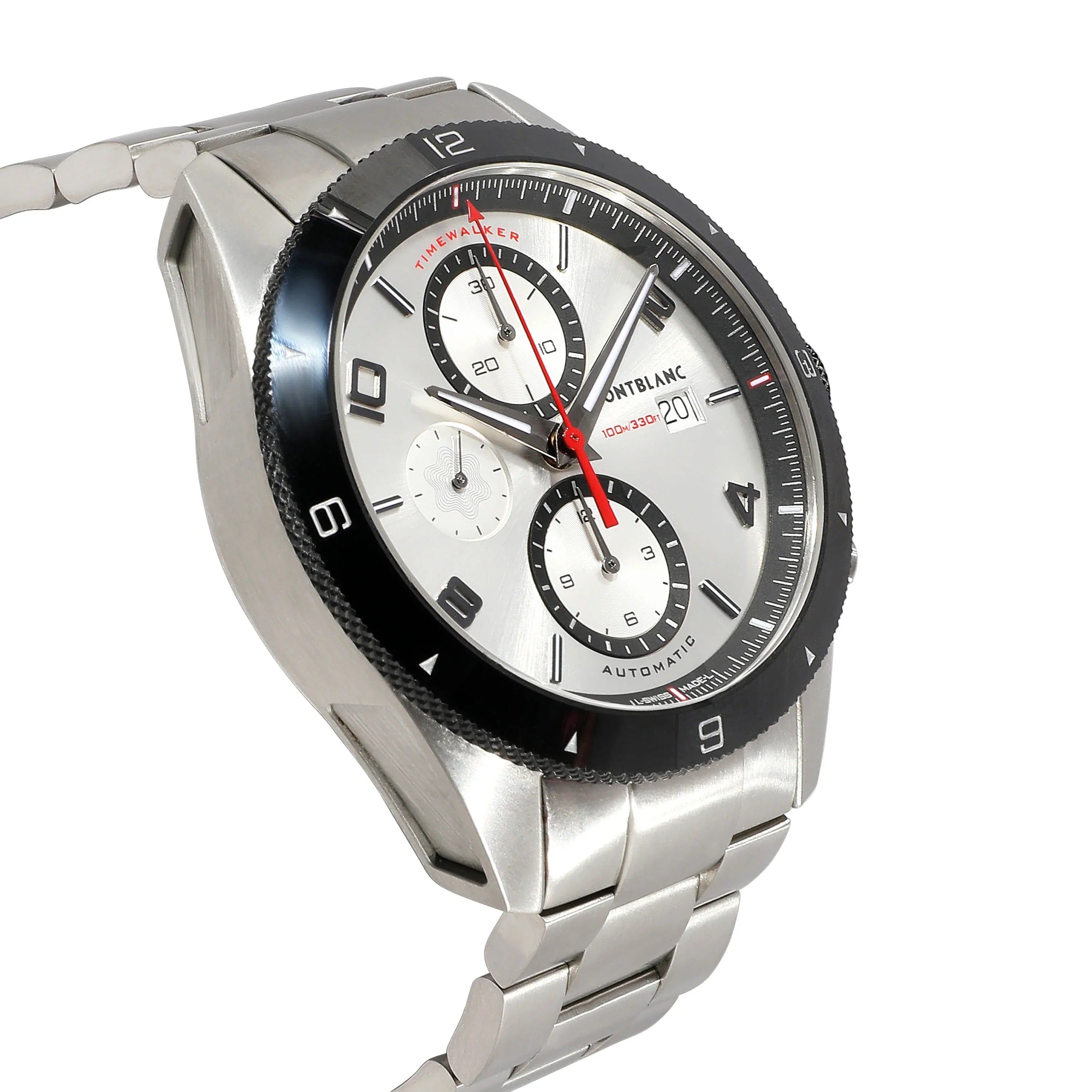 Montblanc Timewalker 116099 Men's Watch in  Stainless Steel Pre-Owned