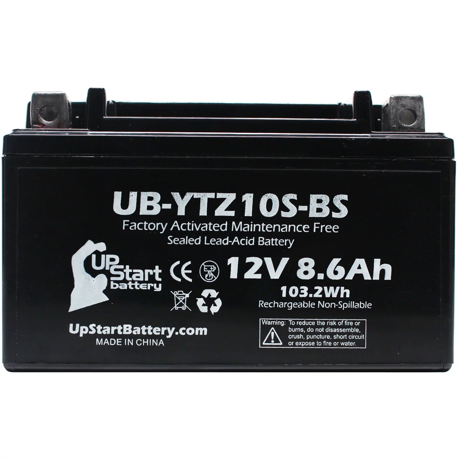 5-Pack UpStart Battery Replacement for 2010 Yamaha Maxam 250CC Factory Activated, Maintenance Free, Scooter Battery - 12V, 8.6Ah, -YTZ10S-