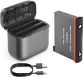 2 Channel Battery Charging Station & One Battery for Insta360 x3 Camera 1800mAh High Capacity, Charger Station with Misro  Card Slots