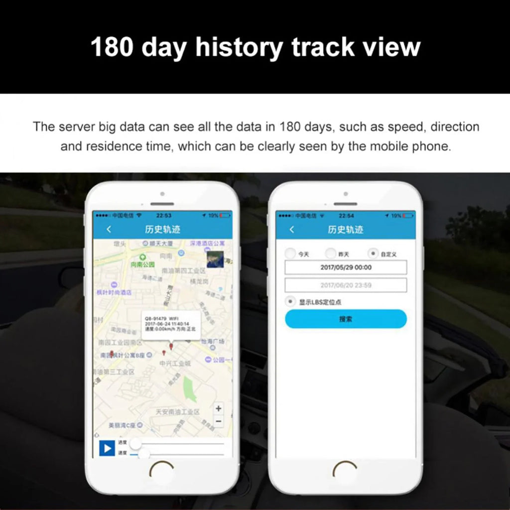 Tracker for The Elderly, Anti-Lost  Locator, Historical Track Query, High-Definition Voice Call, Suitable for Children, Alzheimer's Disease, Autism, Blind People(without sim card)