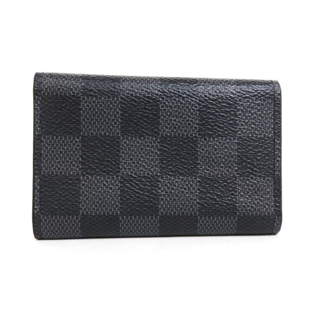 Pre-Owned Louis Vuitton   Key Case Damier Graphite Multicle 6 Canvas Black Men's M62662 (Good)