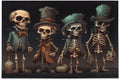 Dreamtimes 500  Wooden Jigsaw Puzzle Halloween Skeleton Print, Zigsaw with Alphabet Partition Storage Bag, Puzzle for Adults, Challenging Brain Exercise Family Game Gift for Kids Friends Parents