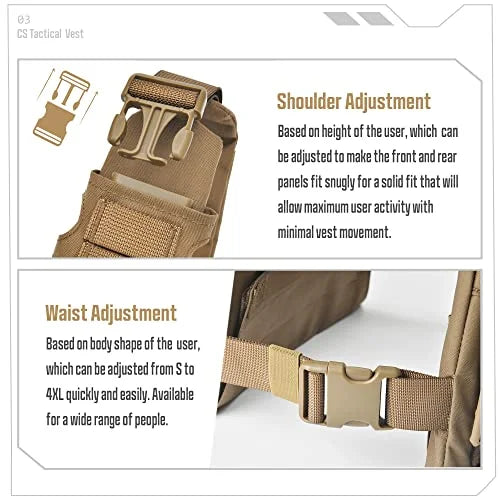 Quick Release Lightweight Vest Adjustable Breathable Weighted Vest for Hunting/Training/Game