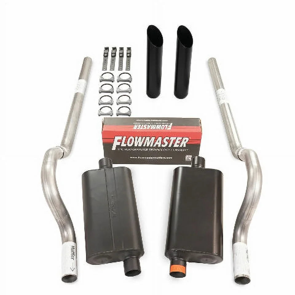 62-74 Mopar B Body Car 2.5" Dual Exhaust Kit Flowmaster 50 Series Rear Exit