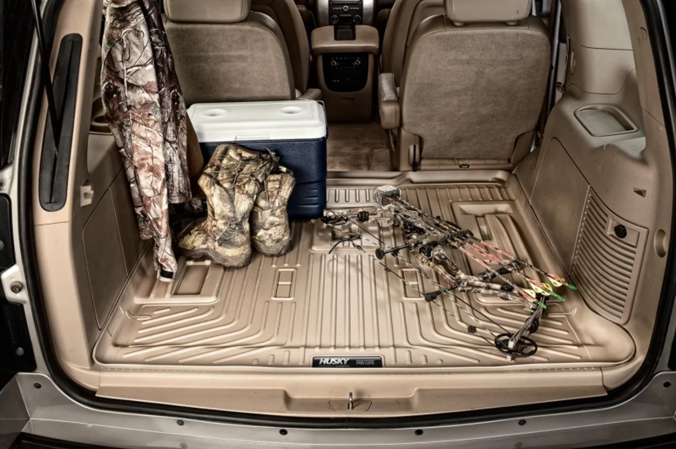 Husky by RealTruck Weatherbeater Series Cargo Liner Black Compatible with 07-12 Chevrolet Tahoe/07-12  Yukon; w/ or w/o 3rd row Seat