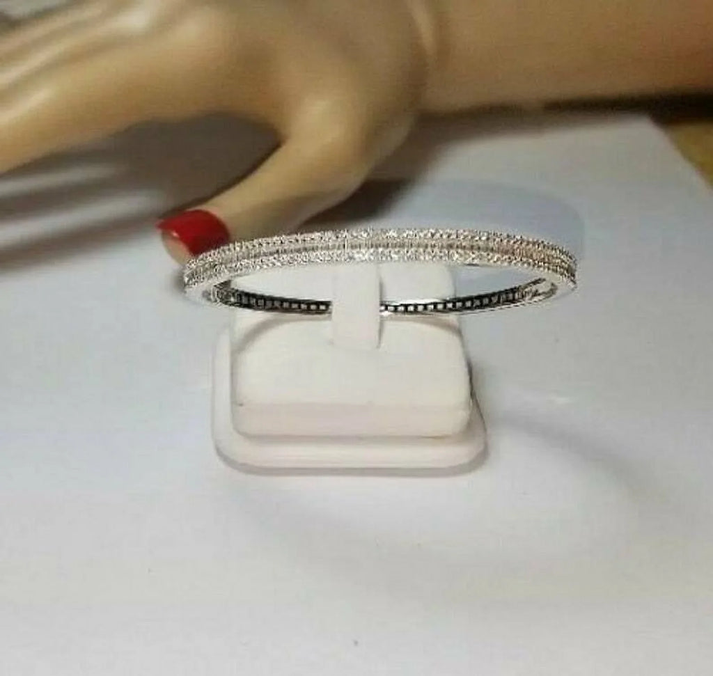 4ct Natural Diamond(I-J)Baguette & Round Cut Tennis Bracelet 14K White Gold SI1