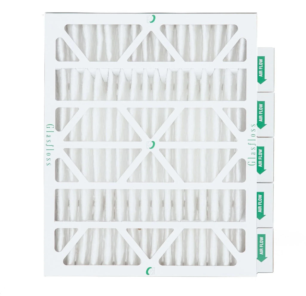6 Pack of 20x25x4  13 Pleated 4" Inch Air Filters by Glasfloss. Actual Size: 19-1/2 x 24-1/2 x 3-3/4