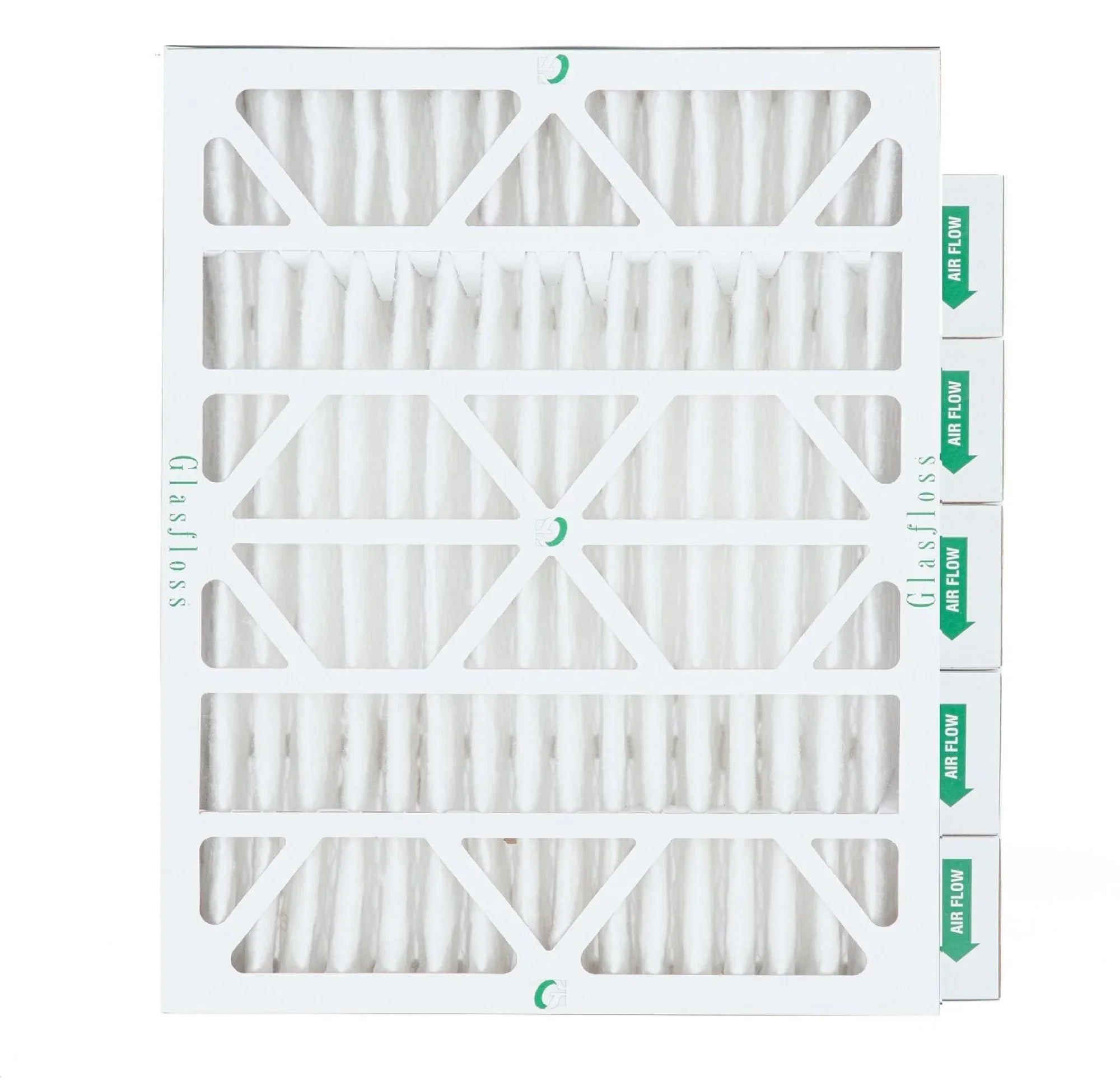 6 Pack of 20x25x4  13 Pleated 4" Inch Air Filters by Glasfloss. Actual Size: 19-1/2 x 24-1/2 x 3-3/4