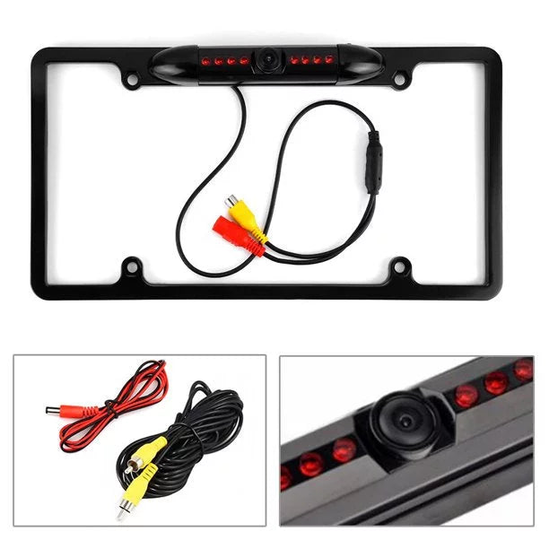 Backup Camera Rearview License Plate Frame for  KWV25BT -V25BT Black