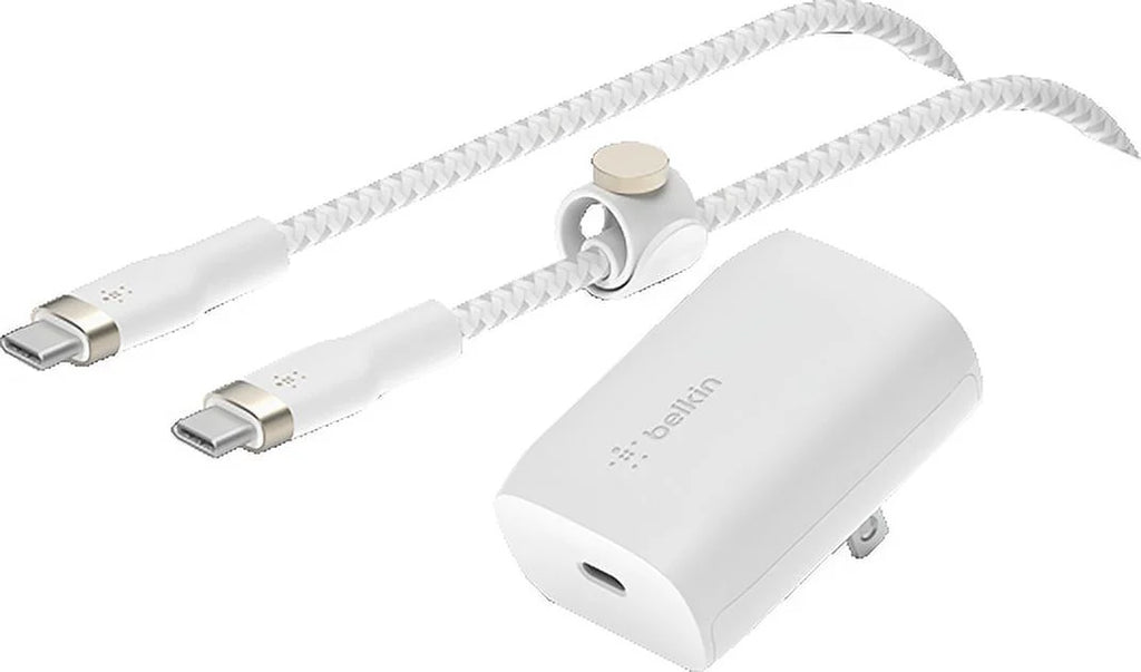 Belkin 30W Wall Charger with -C to -C Cable Bundle (Boost Charge) - White