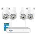 Hiseeu WiFi  Security Camera System,5MP,Expandable 10CH ,1TB Hard Drive,12V  Power Cords,IP66 Waterproof, Motion Alert, Plug&Play,24/7 Motion Record, Auto Track