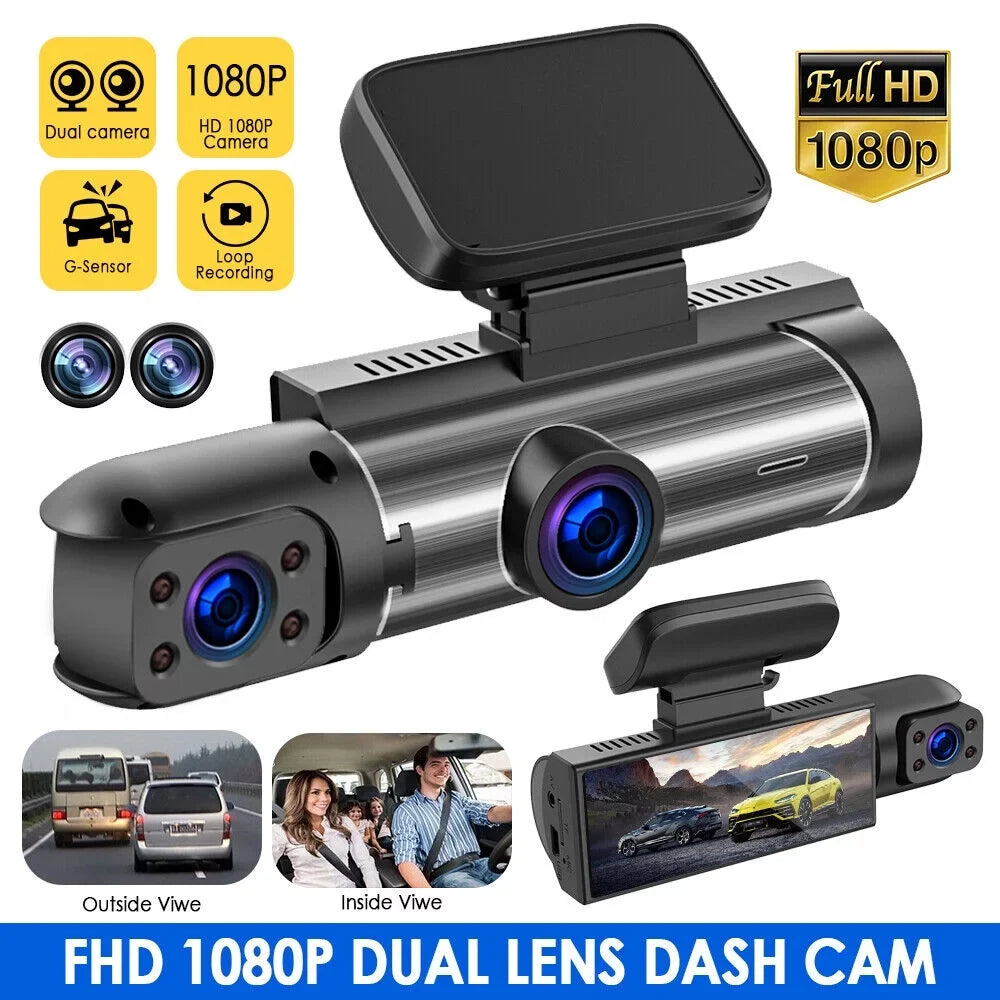 Vtin Car Dual Lens Dash Cam  1080P Video Recorder Camera G-sensor Parking Monitor