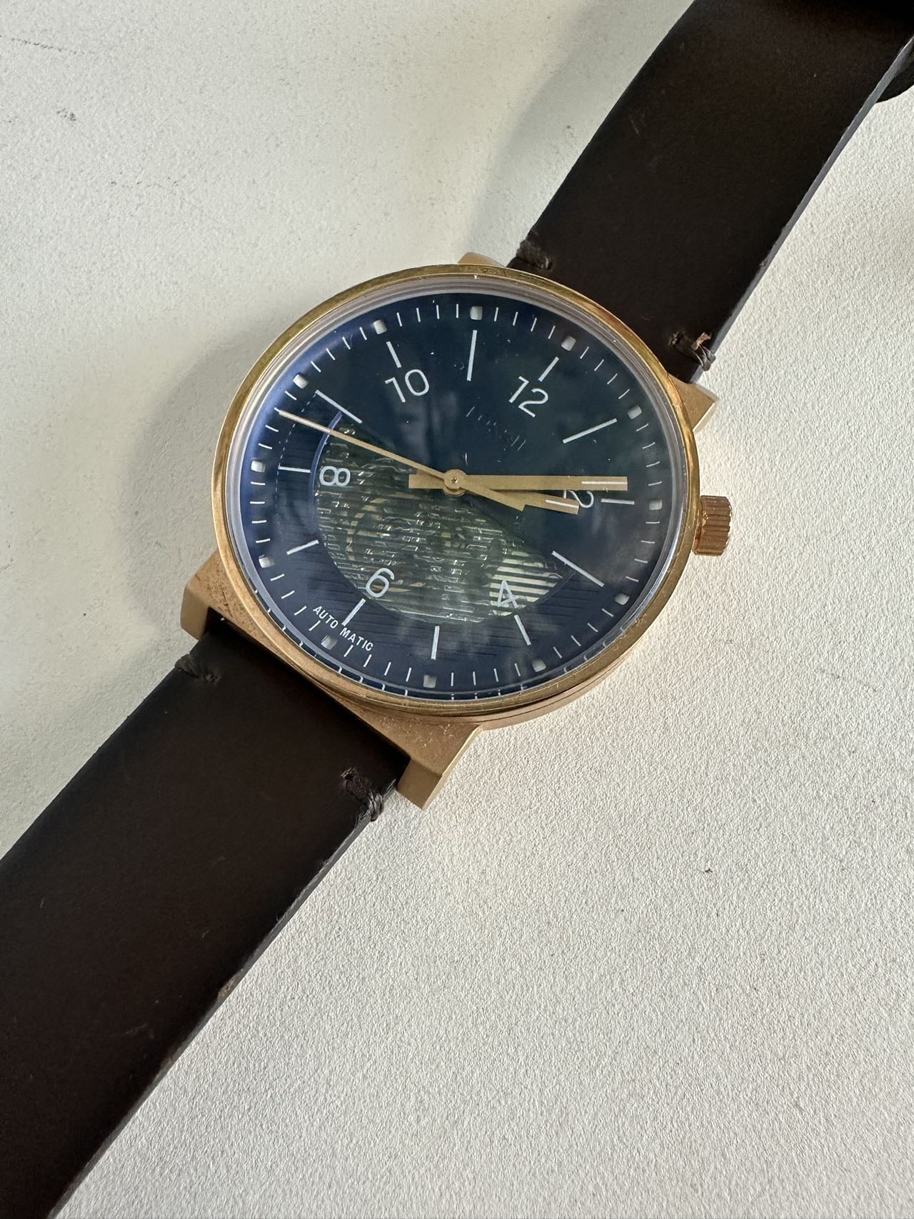 Fossil ME3169 Barstow Automatic Brown Leather Watch