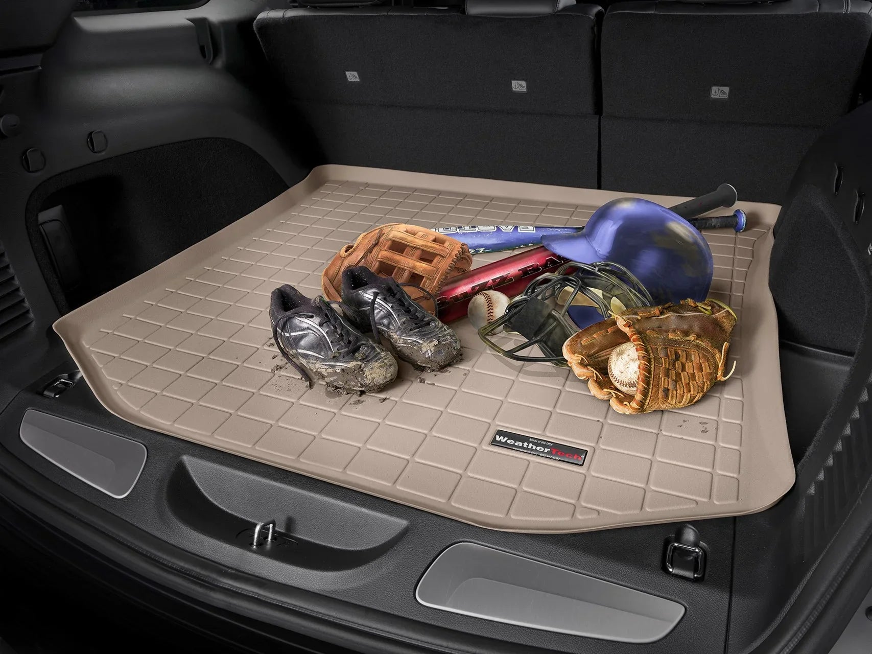 WeatherTech Cargo Trunk Liner compatible with 2005-2010 Honda Odyssey - Behind 3rd Row Seating, Tan